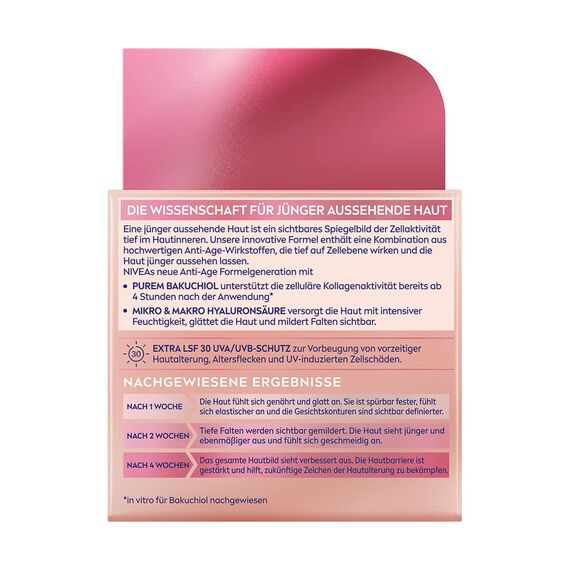 NIVEA Cellular Expert Lift Multi-Effekt Anti-Age Nachtpflege, feuchtigkeitsspendende Nachtcreme für eine jünger aussehende Haut, Anti-Age Gesichtscreme mit Hyaluronsäure (50 ml) (Packung mit 2)