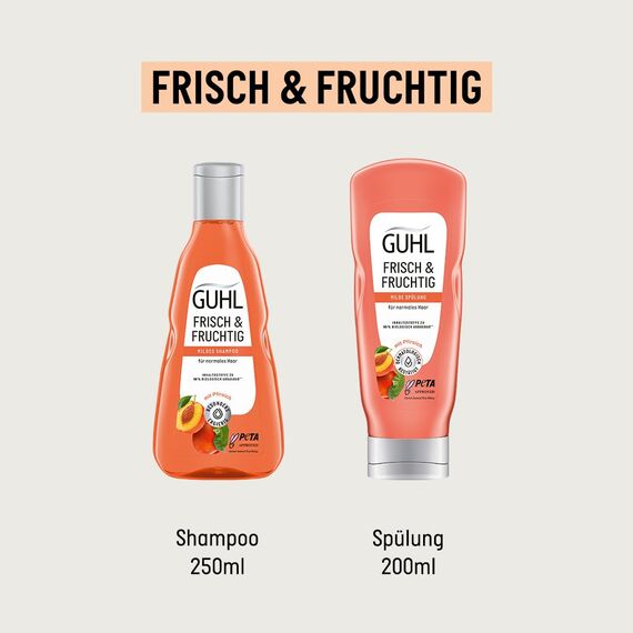 Guhl Frisch & Fruchtig Shampoo - Inhalt: 250 ml - Haartyp: normal (Packung mit 5)