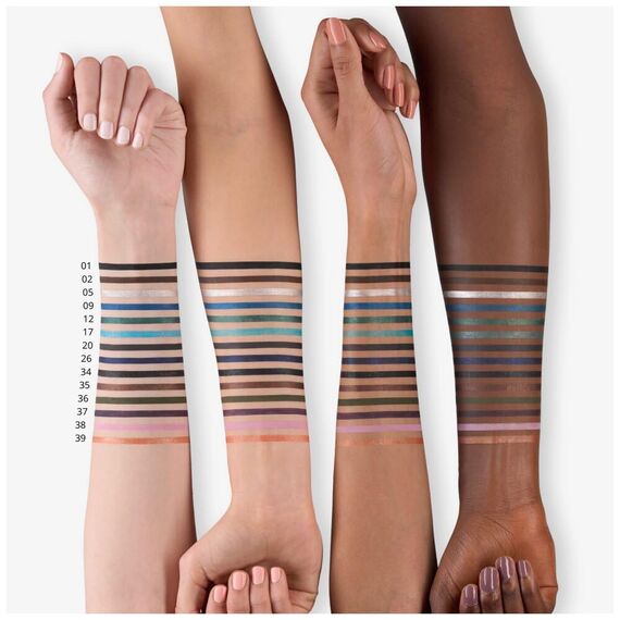 essence cosmetics LONG-LASTING eye pencil, Kajal, Nr. 34 sparkling black, schwarz, langanhaltend, farbintensiv, vegan, wasserfest, Mikroplastik Partikel frei, 2er Pack (0,28g)