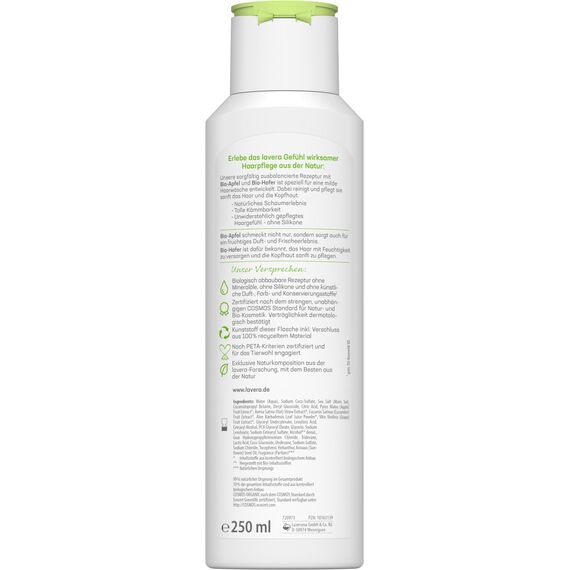 lavera Pflegeshampoo Family - ohne Silikone - Schwungvolles Volumen & gestärktes Haar - vegan - Naturkosmetik - 250 ml (Packung mit 2)