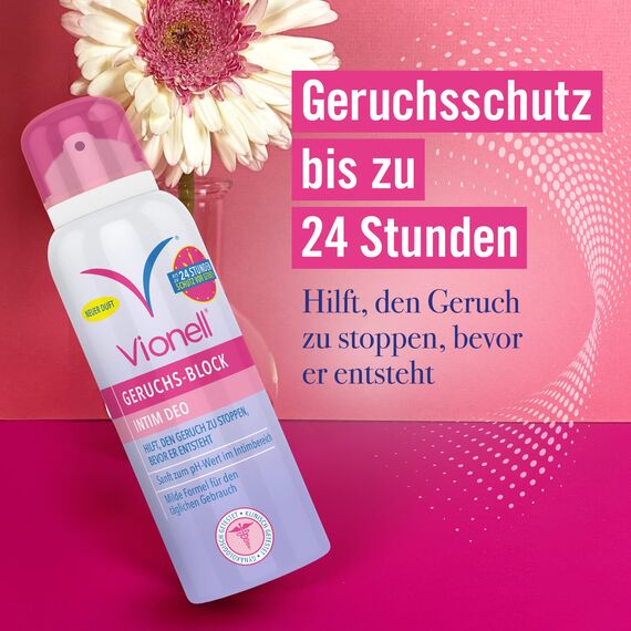 Vionell Intim Deo Damen, Intimdeodorant, Mild Deodorant Für Frauen, Hilft Gerüche Bis Zu 24 Stunden Zu Verhindern, Mit Frischem, Zartem Duft, 125 ml (Packung mit 2)