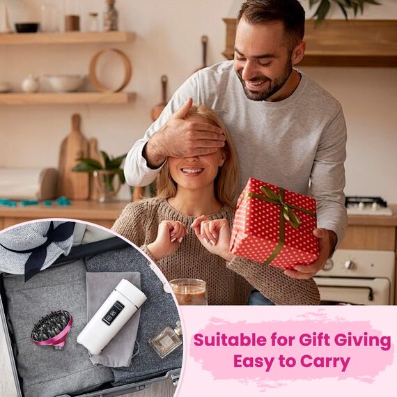 Xaosin Diffusor Aufsatz für Dyson Airwrap HS01 HS03 HS05, Diffuser Haare Locken Tragbarer Diffusordüse Haardiffusor-Aufsatz, Umwandlung für Airwrap Curling Styler in Einen Haartrockner Rosenrot