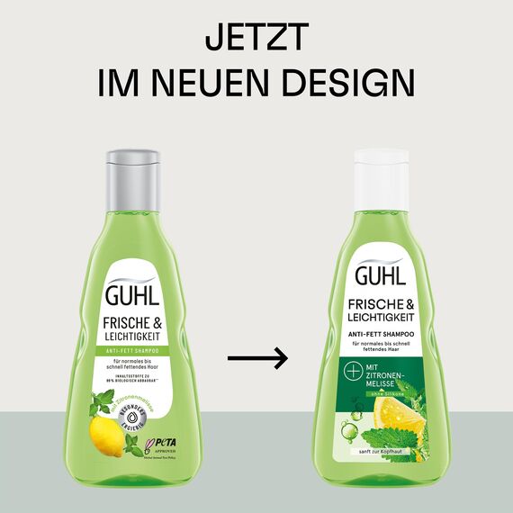 Guhl Frische & Leichtigkeit Anti-Fett Shampoo - Inhalt: 250 ml - Haartyp: fettig, normal (Packung mit 2)
