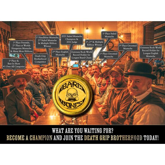 Pflege-Schnurrbartwachs mit mittlerem Halt für Männer – 1 Unze Bare-Bones-Schnurrbart- und Bartwachs in der Dose – perfekt für Death-Grip-Lenkerschnurrbärte – keine Wärmequelle erforderlich