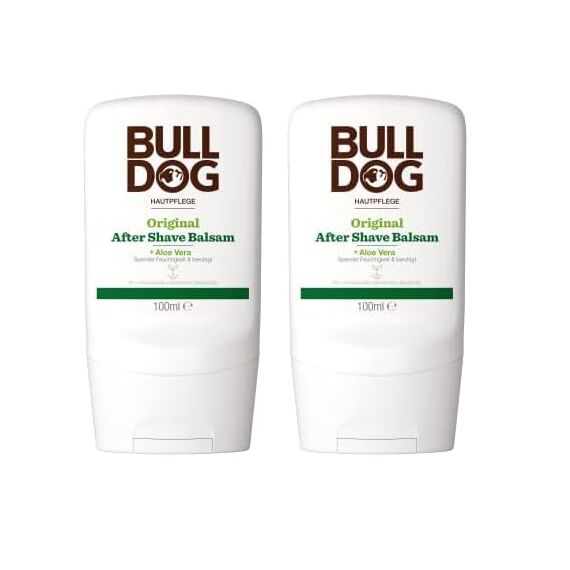 BULLDOG - Nassrasur für Männer | Original After Shave Balsam | Für normale Haut & mehr Feuchtigkeit | 100ml (Packung mit 2)