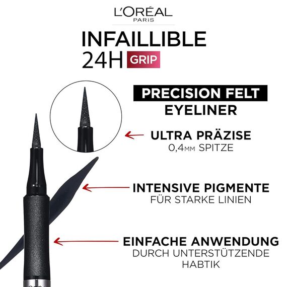 L'Oréal Paris Mascara Eyeliner: Paradise Big Deal Mascara für Volumen & Länge + Infaillible 27h Grip Liner für präzise Lidstriche