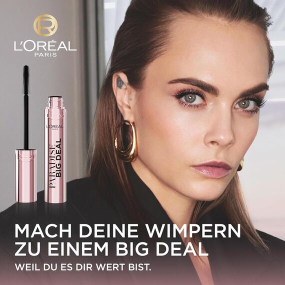 L'Oréal Paris Mascara Eyeliner: Paradise Big Deal Mascara für Volumen & Länge + Infaillible 27h Grip Liner für präzise Lidstriche