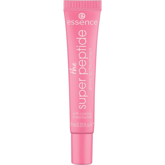 essence the super peptide glossy lip treatment, Lippenbalsam, Nr. 02, Pink, glättend, mit Vitaminen, pflegend, vegan, ohne Parabene, ohne Mikroplastikpartikel, Nanopartikel frei, 1er Pack (10ml)