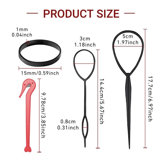 Hanyousheng 1000 Stück Elastische Haargummis, Haargummis Klein, Haarschwanz-Werkzeuge, für Mädchen Dame Puppe Haarstyling, Mit 1 Stück Haarbänder Cutter Entferner+2 Flechthilfe Haare(schwarze)