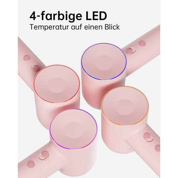 Laifen SE Haartrockner mit 200 Millionen negativen Ionen und Bürstenlosemstenlosem Motor mit 105.000 U/min. Leistungsstarker, schneller und leiser Haartrockner mit magnetischem Zubehör(Rosa)