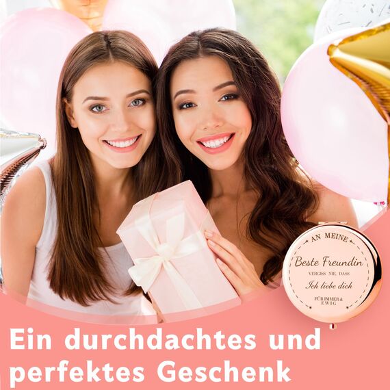 VivaJoy Beste Freundin Geschenke - Geburtstagsgeschenk Für Beste Freundin, Kompakter Make Up Spiegel, Beste Freundinnen Geschenke Für Frauen, Frauen, Schwester, Kollegin