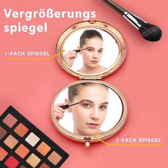 VivaJoy Geschenk 40 Geburtstag Frauen - Geschenk Zum 40 Geburtstag Frauen, Kompakter Make-up-Spiegel, Taschenspiegel, Geschenke Zum 40. Geburtstage Für Mama,Ehefrau, Tochter, Beste Freundin, Schwester