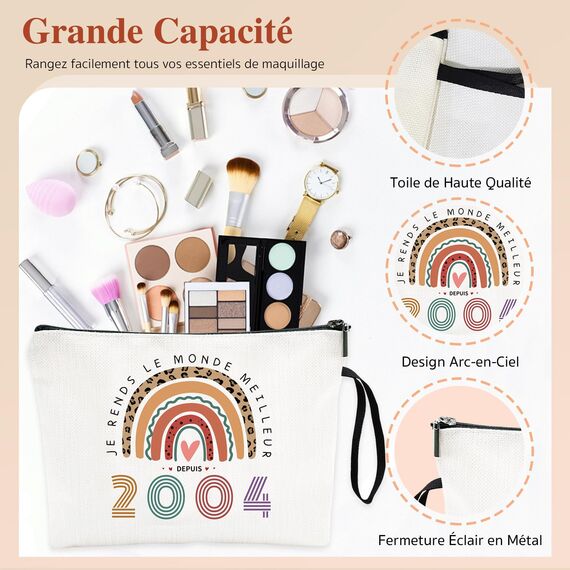 Geburtstag Mädchen, Sweet Geburtstag Mädchen Make-Up Tasche,Geschenke Für Jahre Praktische Geschenkidee (FR- 2004)