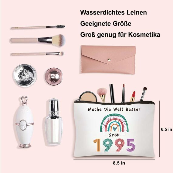 CoCoCherry 30 Geburtstag Frauen Geschenk - Geschenk 30 Geburtstag Frau Make-Up-Tasche, Geschenk Zum 30 Geburtstag Frau Geschenkideen Für Die Ehefrau, Mutter, Freundin(1995)