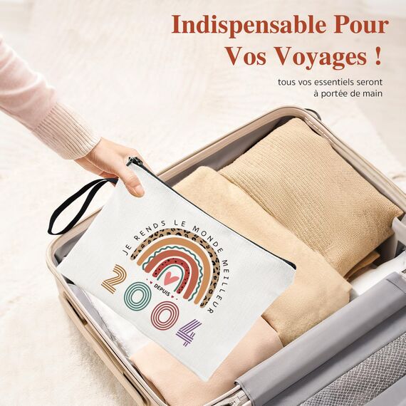 Geburtstag Mädchen, Sweet Geburtstag Mädchen Make-Up Tasche,Geschenke Für Jahre Praktische Geschenkidee (FR- 2004)