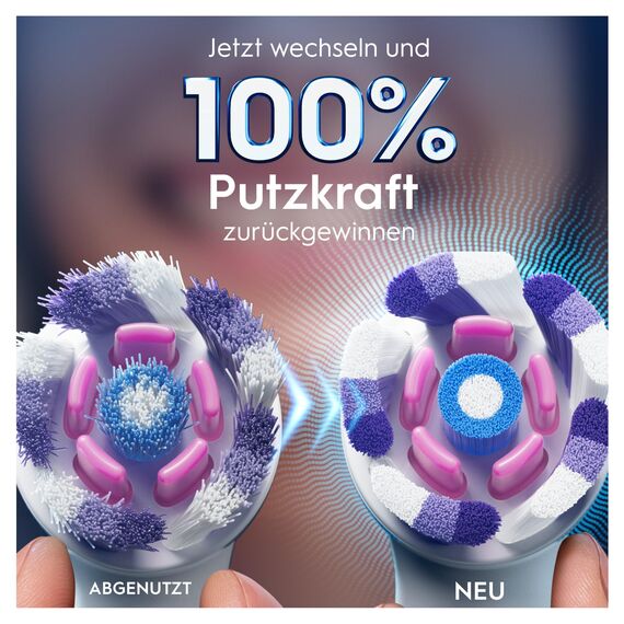 Oral-B iO Strahlendes Weiss, Original Aufsteckbürsten für elektrische Oral-B iO Zahnbürsten, Zahnaufhellung, Weiß, 2 Stück