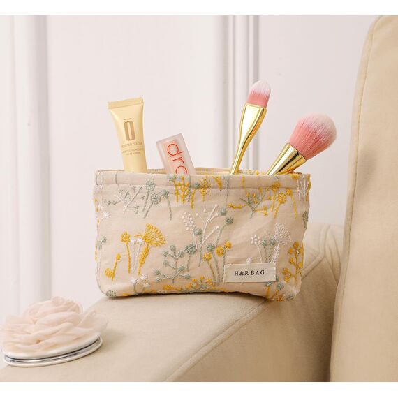 ONEGenug Kosmetiktasche Klein 2 Pcs Make up Tasche Damen Mädchen Schminktasche Organizer für Reise Geschenk