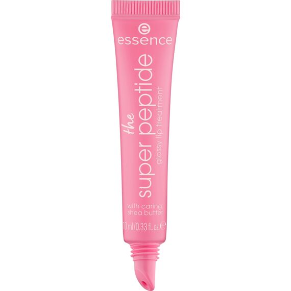 essence the super peptide glossy lip treatment, Lippenbalsam, Nr. 02, Pink, glättend, mit Vitaminen, pflegend, vegan, ohne Parabene, ohne Mikroplastikpartikel, Nanopartikel frei, 3er Pack (3x10ml)