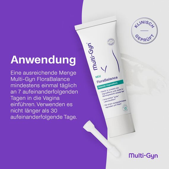 Multi-Gyn FloraBalance - Vaginalgel mit Milchsäure - Wiederherstellung, Stärkung & Schutz der Intimflora* - Optimiert den vaginalen pH-Wert - klinisch erwiesen - 50ml