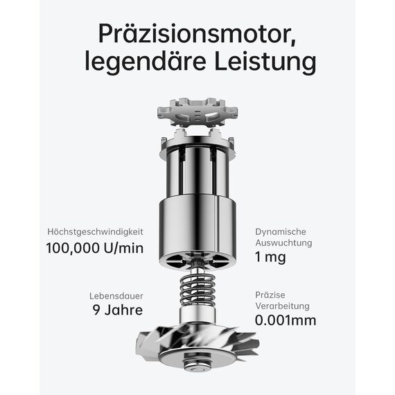 Laifen SE Lite Haartrockner, negativer Ionen-Haarföhn mit 100000 U/min bürstenloser Motor für schnelles Trocknen, leiser Hochgeschwindigkeits-Haartrockner, für zuhause und auf Reisen(Lila)