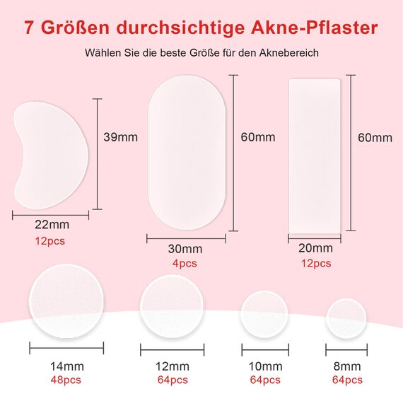 Große Pickel Patches,Pickel Pflaster,XL Hydrokolloid Pimple Patches,Anti Akne-Patch für Gesicht und Körper mit Teebaumöl, Salicylsäure Schnelle Heilung für Große Zit Breakouts an Kinn, Wangen, Rücken