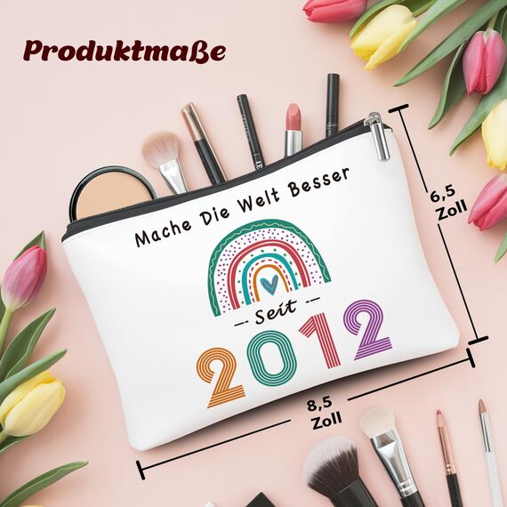 CoCoCherry Geschenke Für 13 Jährige Mädchen - 13 Geburtstag Mädchen Make-Up-Tasche, 13 Jahre Geschenkideen Für Freunde, Beste Freundinnen, Töchter(2012)