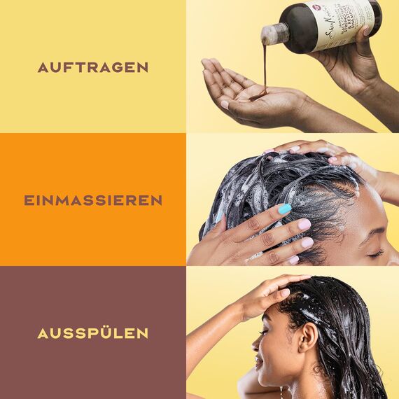 SheaMoisture Shampoo und Spülung für natürliches, chemisch behandeltes oder hitzegestyltes Haar Jamaican Black Castor Oil Haarpflege-Bundle Shampoo 1x 384 ml, Spülung 1x 384 ml - 2 Stück