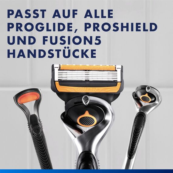 Gillette Proglide Power Klingen, 8 Original Ersatzklingen, Rasierklingen Herren, 2x Gleitstreifen vor und nach den Klingen und EverGlide Gleitstreifen für unglaubliche Gründlichkeit und Komfort