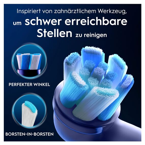 Oral-B iO Ultimative Reinigung Aufsteckbürsten — ORIGINAL Zahnbürstenaufsatz für Elektrische Oral-B iO Zahnbürsten — Bürstenköpfe, Ersatzbürsten für fortschrittliche Tiefenreinigung — Weiß, 10 Stück