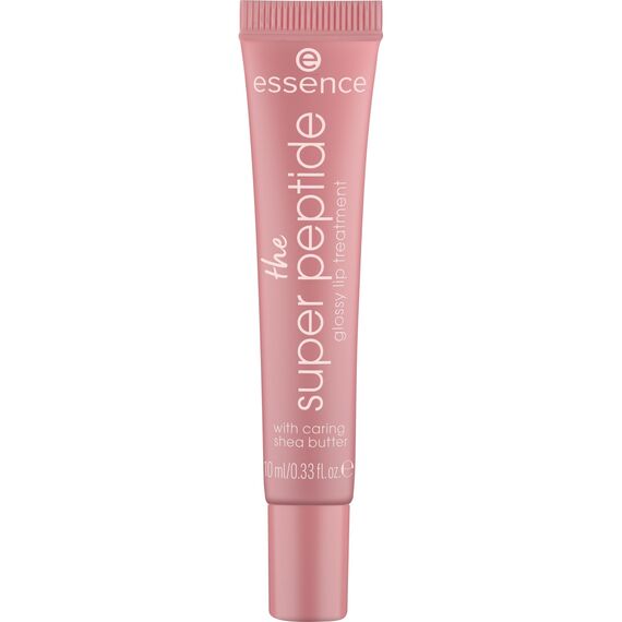 essence the super peptide glossy lip treatment, Lippenbalsam, Nr. 03, Braun, glättend, mit Vitaminen, pflegend, vegan, ohne Parabene, ohne Mikroplastikpartikel, Nanopartikel frei, 3er Pack (3x10ml)