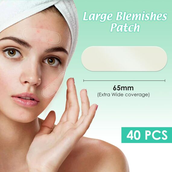 Pimple Patches Hydrokolloid Unsichtbare Pickel Patch mit Teebaumöl Tag und Nacht Verwenden Pimple Patch Akne Patches Wasserdichte Atmungsaktive Acne Patch Pflaster (40 Stück, Streifen)