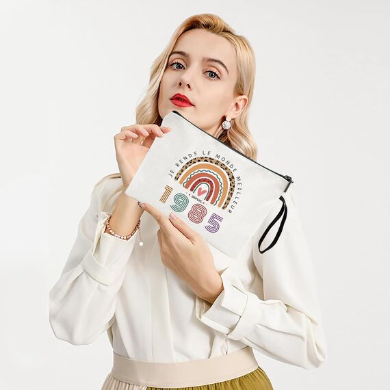 Geburtstag Mädchen, Sweet Geburtstag Mädchen Make-Up Tasche,Geschenke Für Jahre Praktische Geschenkidee (FR 1985)