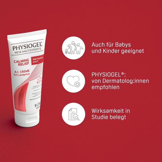 PHYSIOGEL Calming Relief A.I. Creme 200 ml - beruhigende Hautcreme für empfindliche Haut - regenerierende Körpercreme bei Juckreiz und Reizungen der Haut