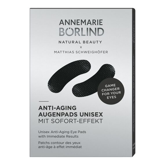 ANNEMARIE BÖRLIND UNISEX ANTI-AGING AUGENPADS Black (5 x 2 Stk.) - by Matthias Schweighöfer - Mit Hyaluronsäure & Sofort-Effekt, Gegen erste Fältchen und müde Augen, Intensive Feuchtigkeit, Vegan