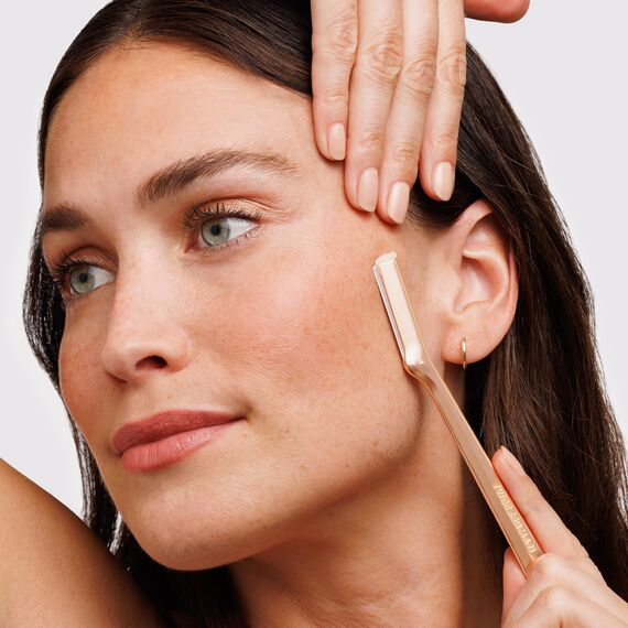 TWEEZERMAN Gesichtshaarrasierer (Präzise Haarentfernung mit Rasierklinge, rostfreier Edelstahl), Rosé Gold