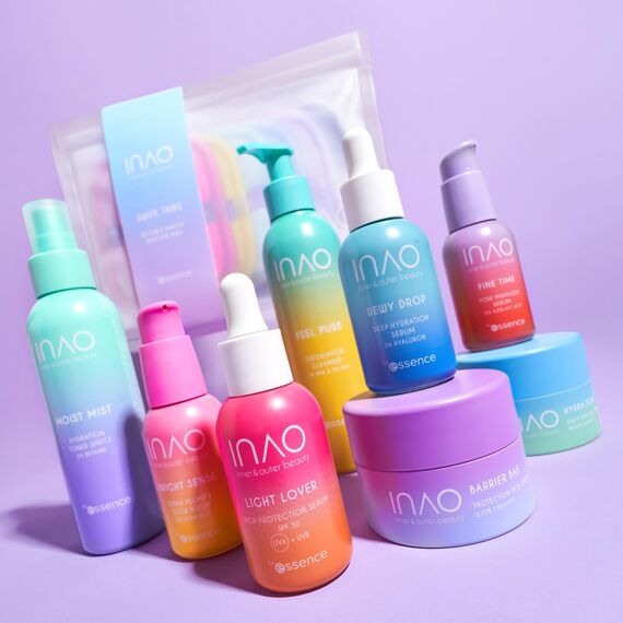 essence INAO inner and outer beauty Swipe Tribe Reusable Makeup Remover Pads by essence, Mehrfarbig, reinigend, Nanopartikel frei, 1er Pack (7pcs)