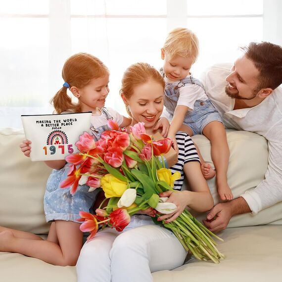 Aucuu Kosmetiktasche Damen, 13 Geburtstag Make-Up-Tasche, Schminktasche, Tragbare Makeup Bag, Mehrzweck Makeup Tasche, Geschenke für 13 Geburtstag Frauen, Tochter, Beste Freundinnen und Brautjungfern