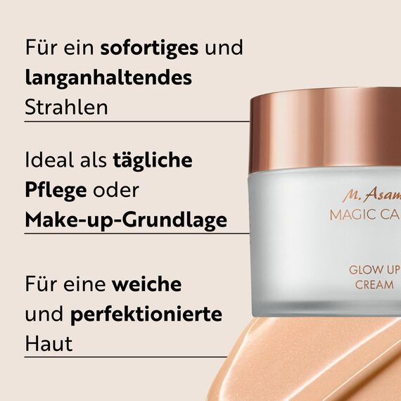 M. Asam MAGIC CARE Glow Up Creme (100 ml) – Leichte Gesichtscreme mit Sofort- & Langzeit Glow-Effekt, sorgt für eine geschmeidige Haut, ideal als Tagespflege & als Make-up Basis, Gesichtspflege