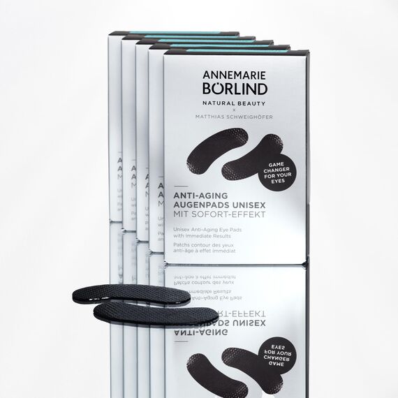 ANNEMARIE BÖRLIND UNISEX ANTI-AGING AUGENPADS Black (5 x 2 Stk.) - by Matthias Schweighöfer - Mit Hyaluronsäure & Sofort-Effekt, Gegen erste Fältchen und müde Augen, Intensive Feuchtigkeit, Vegan
