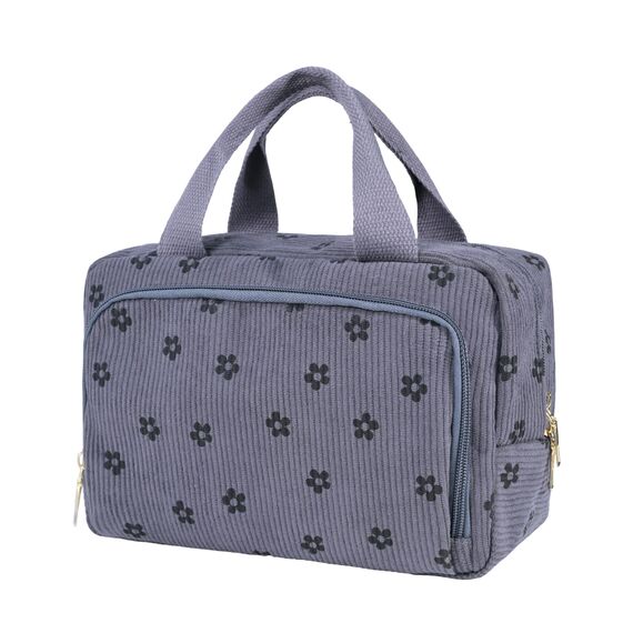 Funtlend Kulturtasche Damen Cord Kosmetiktasche kulturbeutel Kosmetik Tasche Reise Kulturbeutel Waschtasche für Travel Mädchen