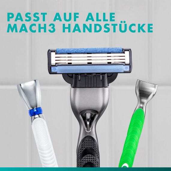 Gillette Mach3 Rasierklingen, 15 ORIGINAL Ersatzklingen, Klingen für Herren mit Gleitstreifen für ein sanftes Gleiten und NEUER Klingenbeschichtung — Inkl. Reiseschutzkappe
