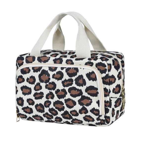 Funtlend Kulturtasche Damen Cord Kosmetiktasche kulturbeutel Kosmetik Tasche Reise Kulturbeutel Waschtasche für Travel Mädchen