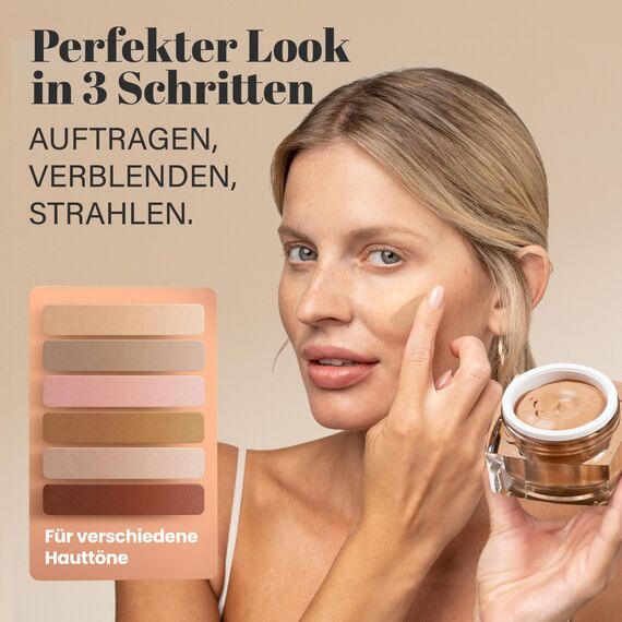 EGYPT-WONDER 4-in-1 Make-up Mousse – Mattierende Foundation mit Pflege & Primer-Effekt – Wasserresistent & Langanhaltend – Für einen ebenmäßigen, natürlichen Teint – Made in Germany