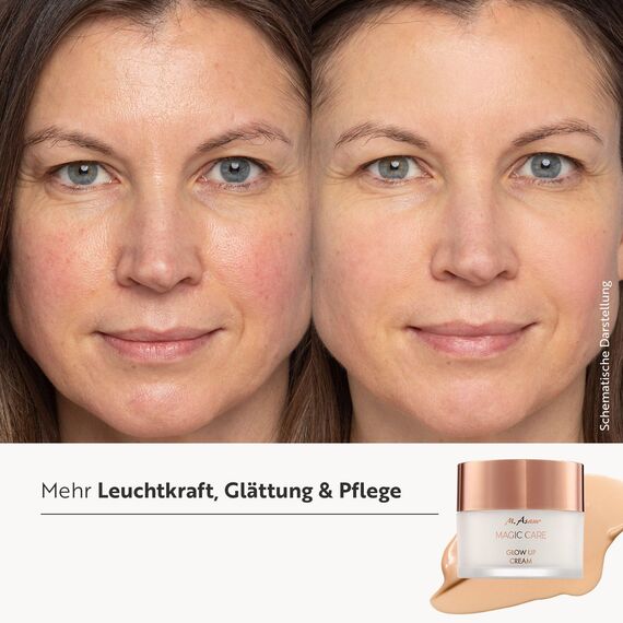 M. Asam MAGIC CARE Glow Up Creme (100 ml) – Leichte Gesichtscreme mit Sofort- & Langzeit Glow-Effekt, sorgt für eine geschmeidige Haut, ideal als Tagespflege & als Make-up Basis, Gesichtspflege