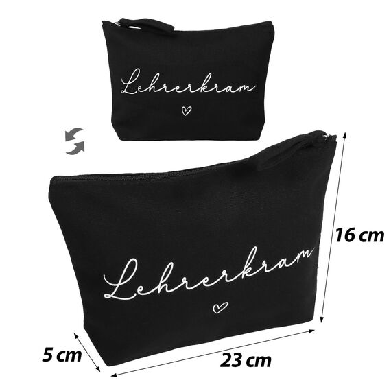 MEJOSER Lehrer Geschenk Abschiedsgeschenk Lehrerin Grundschule Abschied Weihnachten Kosmetiktasche Kulturtasche Schminktasche Kulturbeutel Lustig Lehrerkram