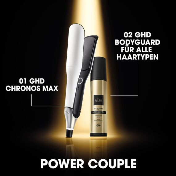 ghd chronos max Breites Glätteisen: Ideal für dickes, langes & lockiges Haar, smarter Styler, 85% größere (43 mm) Platten, schnelle Stylings, frizz-freie Ergebnisse, ohne extreme Hitzeschäden