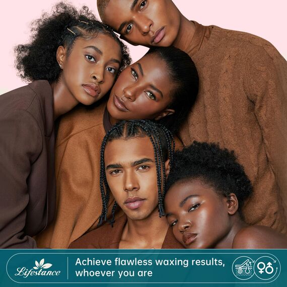 Lifestance 1133g Waxing Perlen Formuliert für Anfänger, Wachsperlen mit 10 Holzspatel für Enthaarung, Rose Wachs Haarentfernung Perlen für für Bikini - bein - achselhöhle