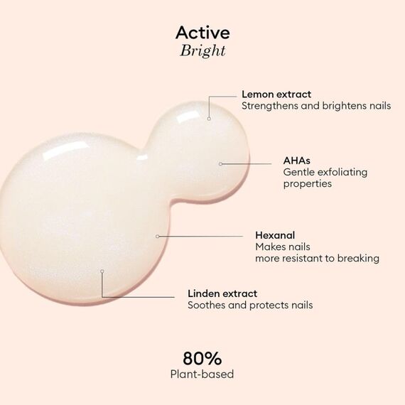MANUCURIST Active Bright Nagellack Nagelpflege & Nagelweicher Bio-basiert - Extra starker Nagelhärter brüchige Nägel mit Farbe, weißer Nagellack - Aufhellender Nail Polish - Nagelpflegeprodukte