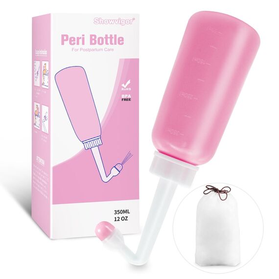 Po Dusche Intimhygiene – 350ml Tragbares Bidet für Wochenbett & Krankenhaus | Peri-Flasche mit Wasserdichter Aufbewahrungstaschen