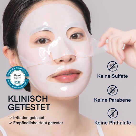 Kollagen Maske Overnight Korean Skincare: Gesichtsmaske für Feuchtigkeit Faltenreduktion & Porenverfeinerung mit Hyaluron - Real Deep Collagen Mask for Glass Skin, 4ea x 33g [Hergestellt in Korea]